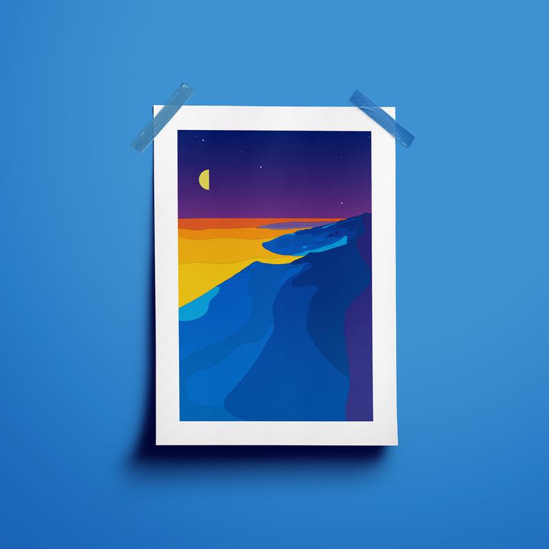 HEAL Utah air quality print of salt lake city by liz kuz